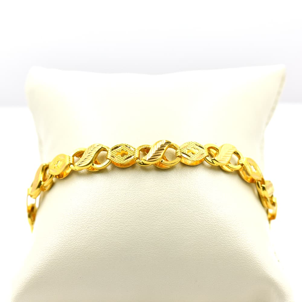 elegant 22k gold leaf bracelet
