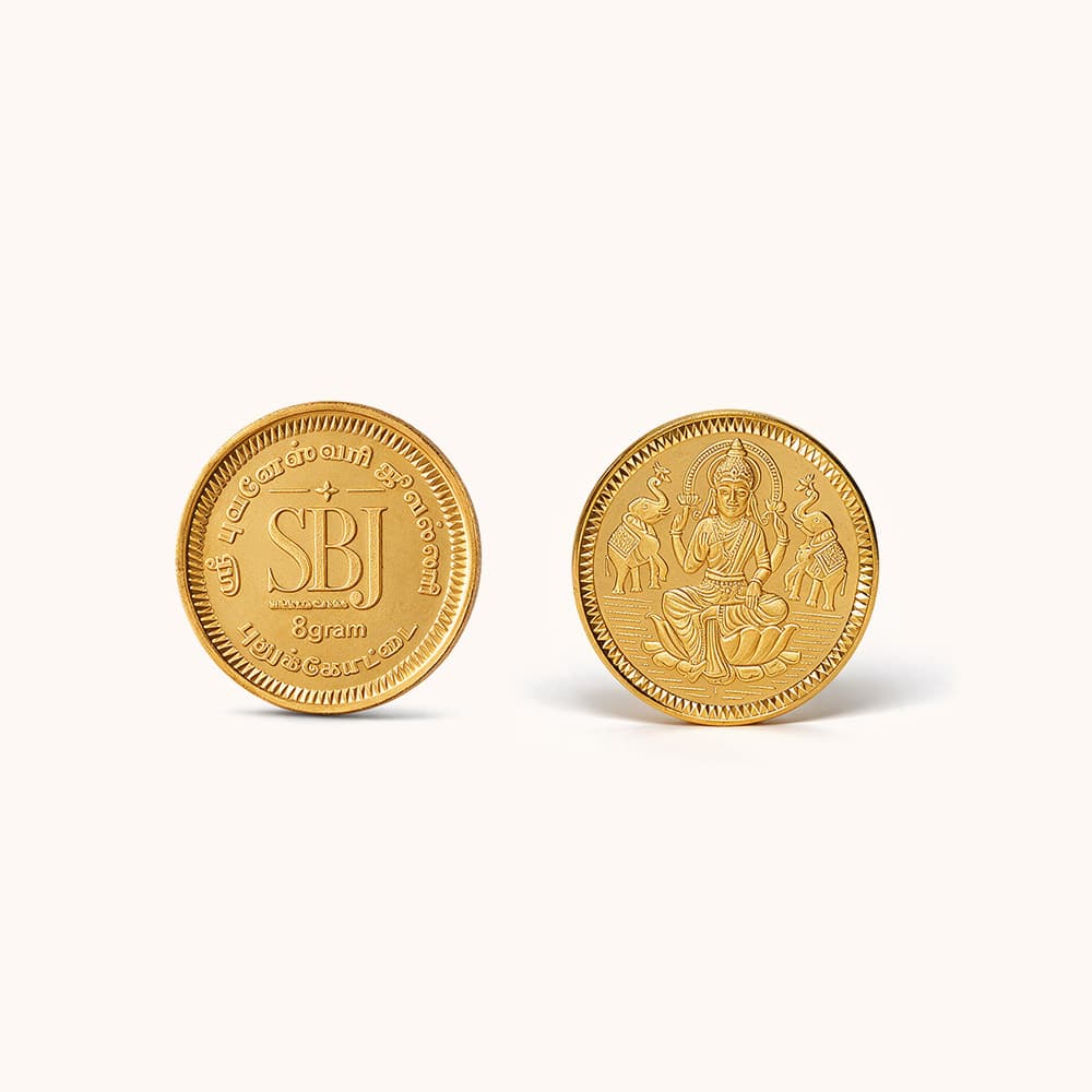8 gm lakshmi gold coin