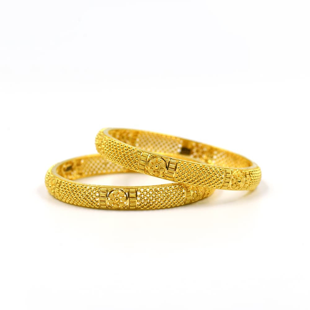 elegant 22k gold filigree bangles
